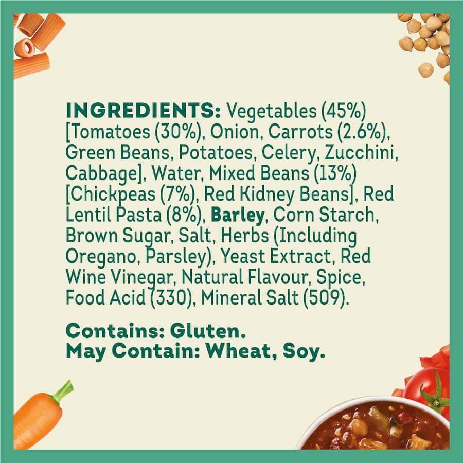 Wattie's Eat Well Soup Minestrone Pouch 380g