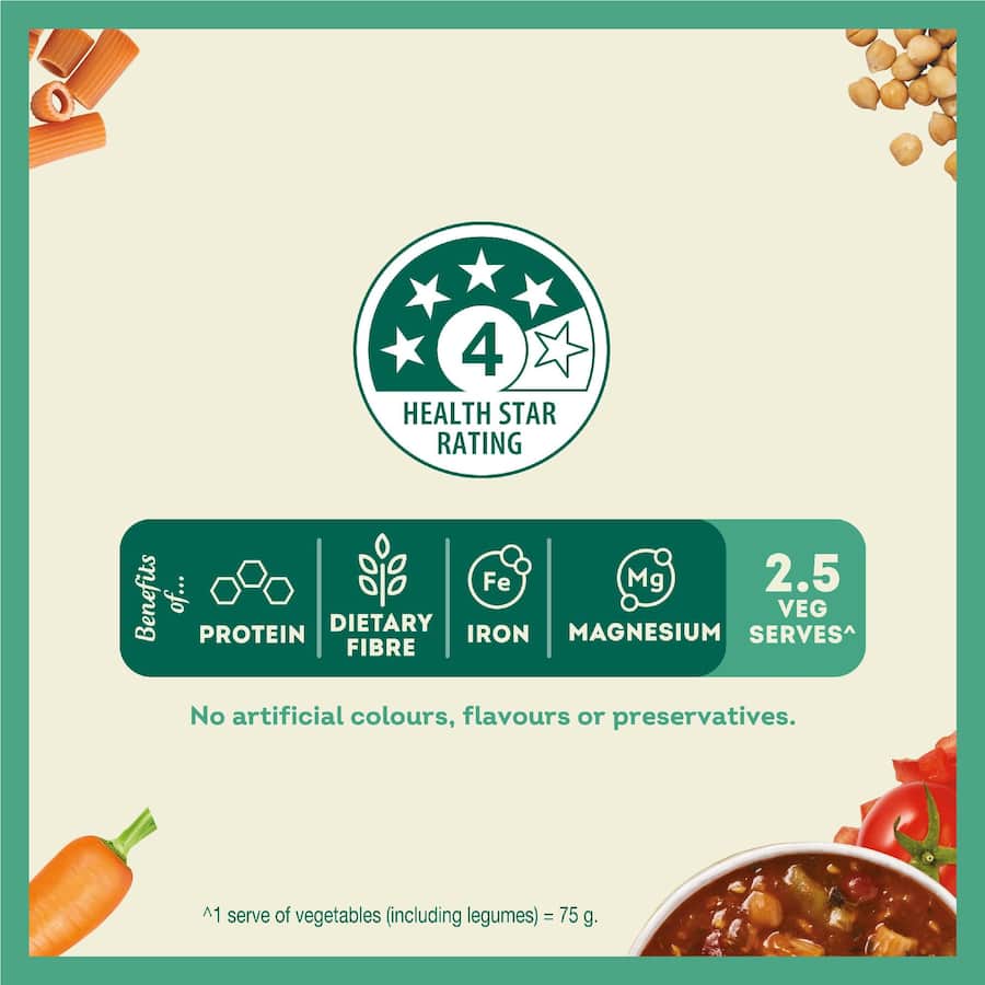 Wattie's Eat Well Soup Minestrone Pouch 380g