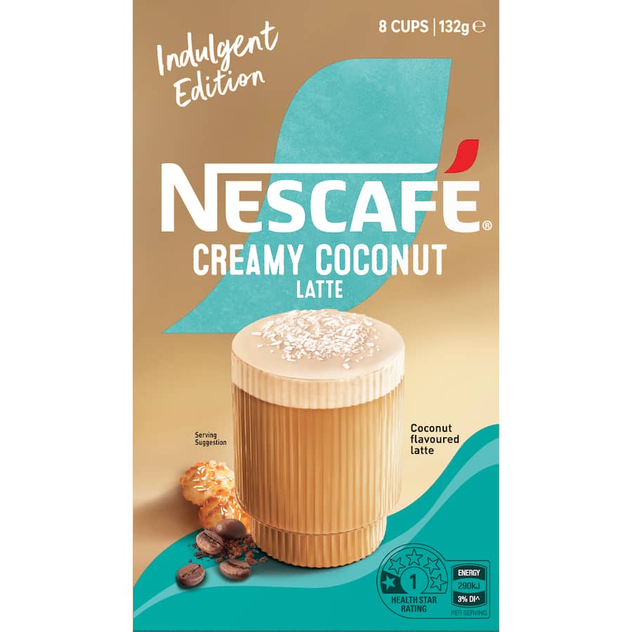 Nescafe Coffee Sachets Creamy Coconut Latte 8pack