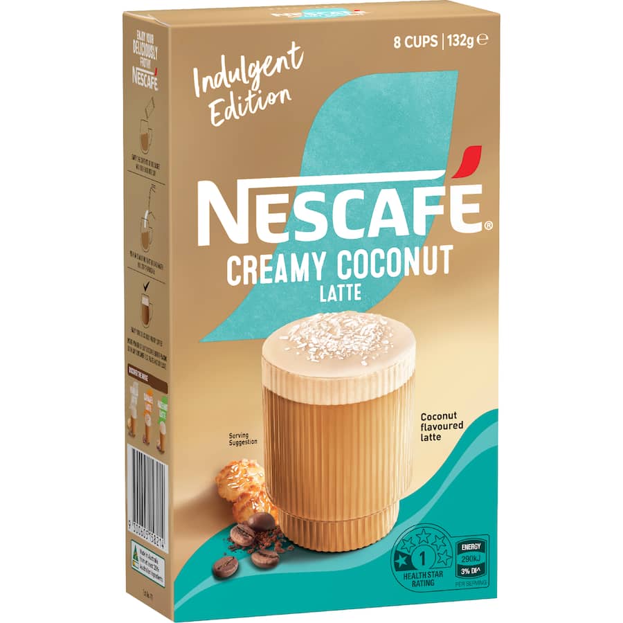 Nescafe Coffee Sachets Creamy Coconut Latte 8pack