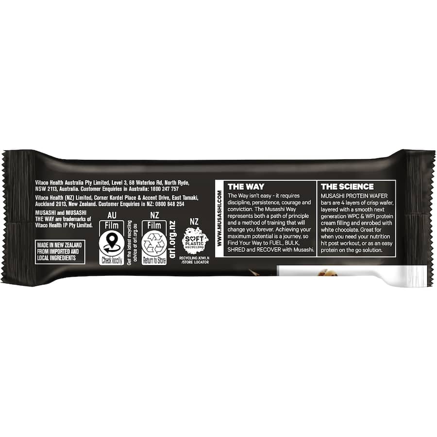 Musashi Protein Bar Wafer White Chocolate Caramel 40g