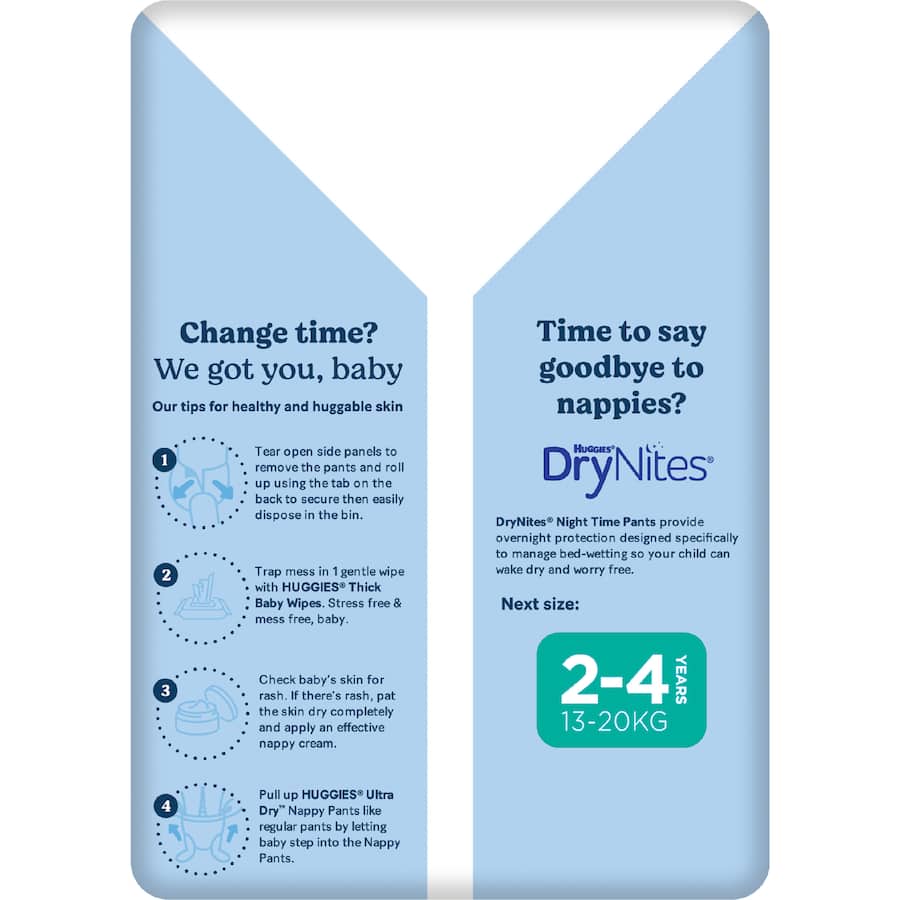 Huggies Ultra Dry Nappy Pants Junior Boys 15kg+ Size 6 12pack