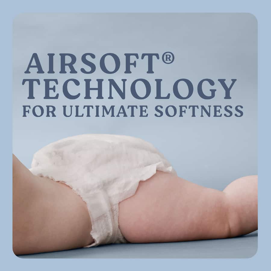 Huggies Pure & Sensitive Newborn Nappies Boys & Girls Up To 5kg Size 1 86pack