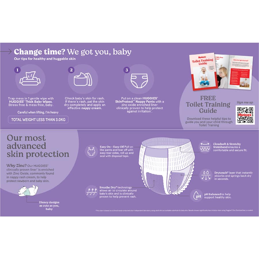 Huggies Skin Protect Nappy Pants Junior Boys & Girls 15kg+ Size 6 42pack