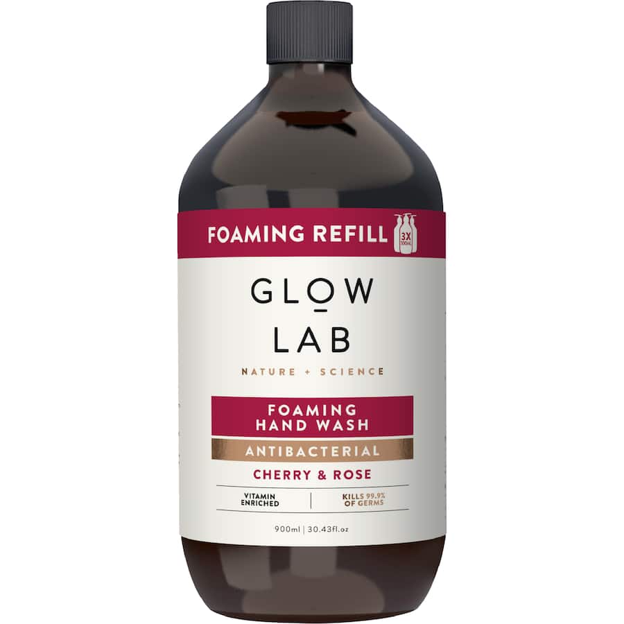 Glow Lab Foaming Hand Wash Cherry & Rose 900mL