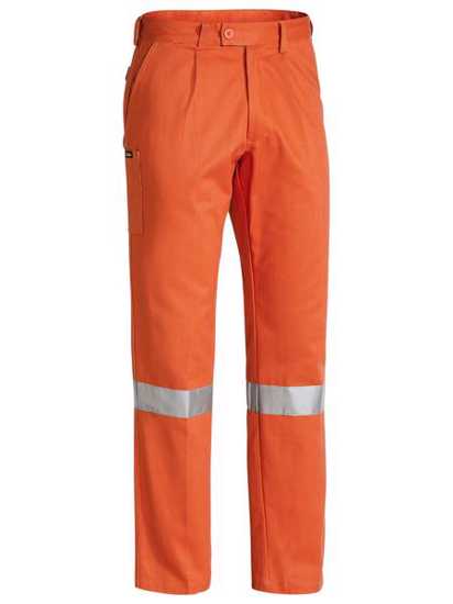 Bisley, Taped Original Work Pant, BP6007T-Stout Fit (Pair) - Orange - Size: 12