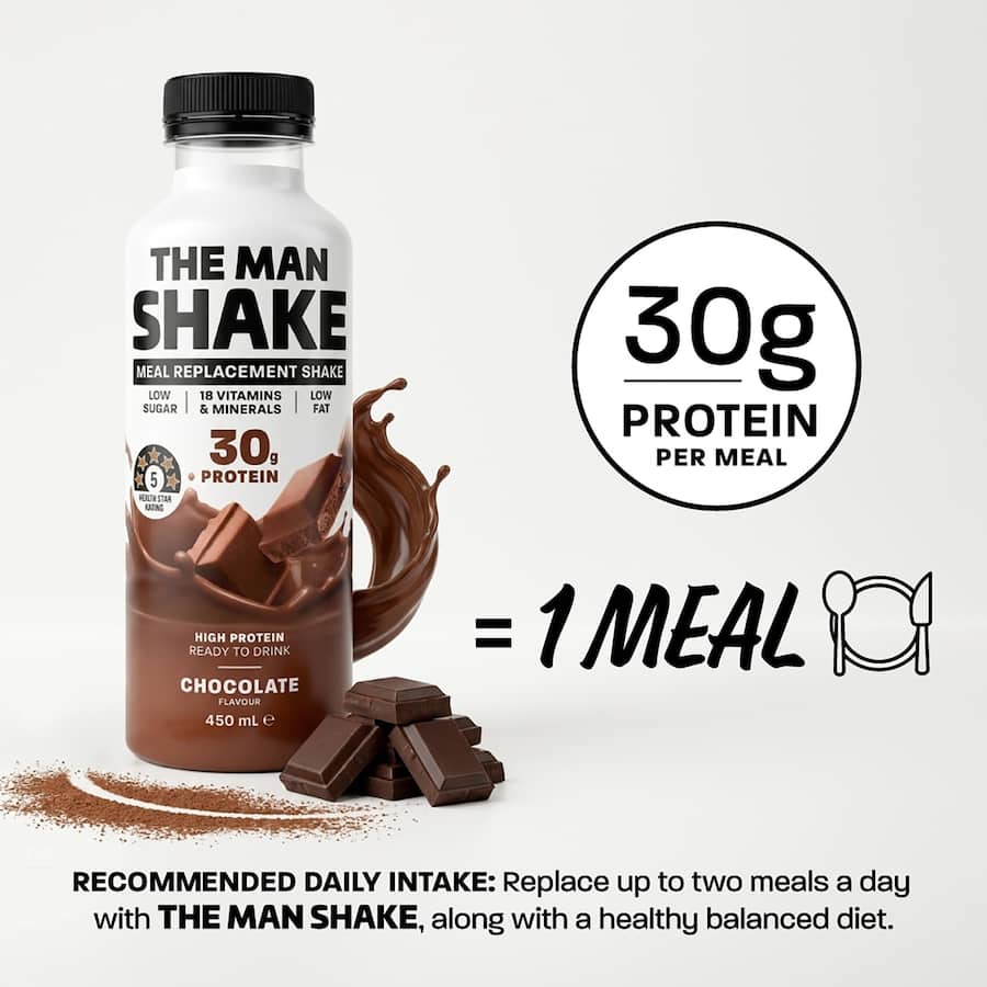 The Man Shake Meal Replacement High Protein Chocolate 450mL