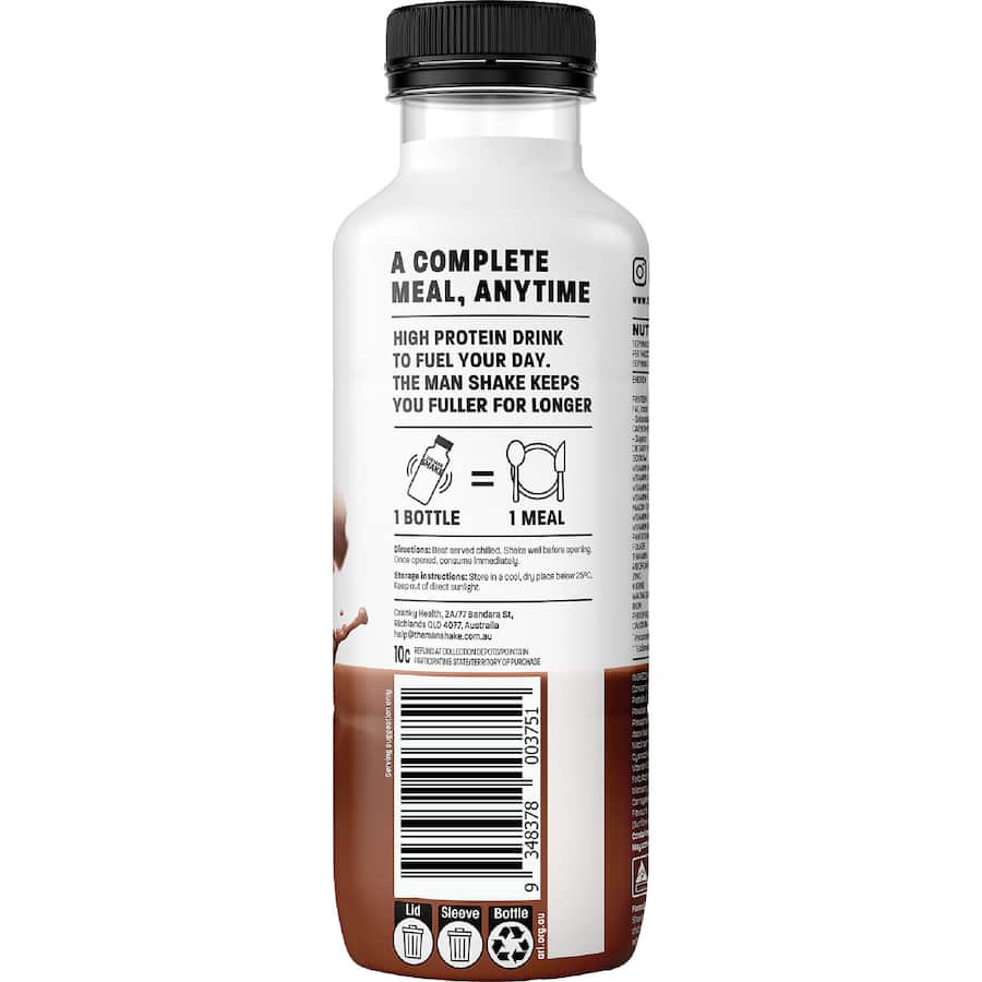 The Man Shake Meal Replacement High Protein Chocolate 450mL