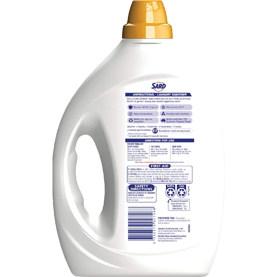 Sard Laundry Sanitiser Antibacterial Disinfectant 2L