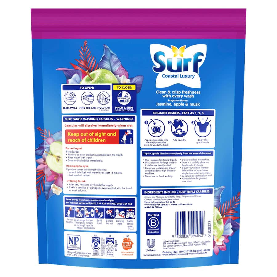 Surf Laundry Capsules Luxury 5in1 Coastal 50pack