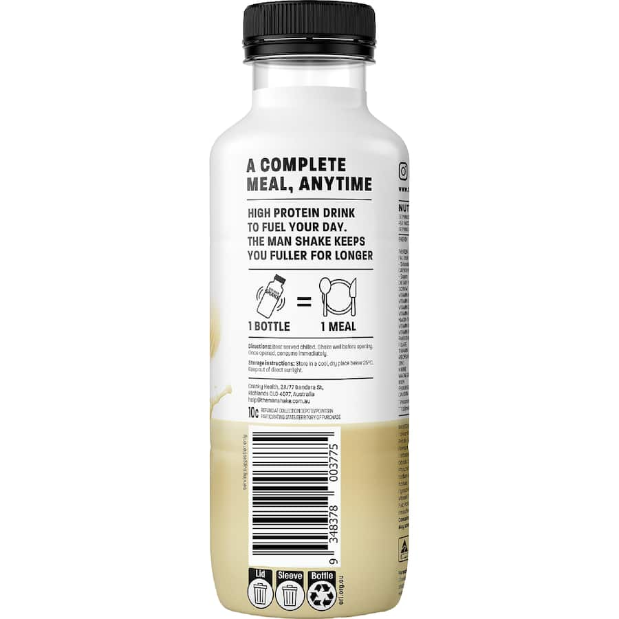 The Man Shake Meal Replacement High Protein Vanilla 450mL