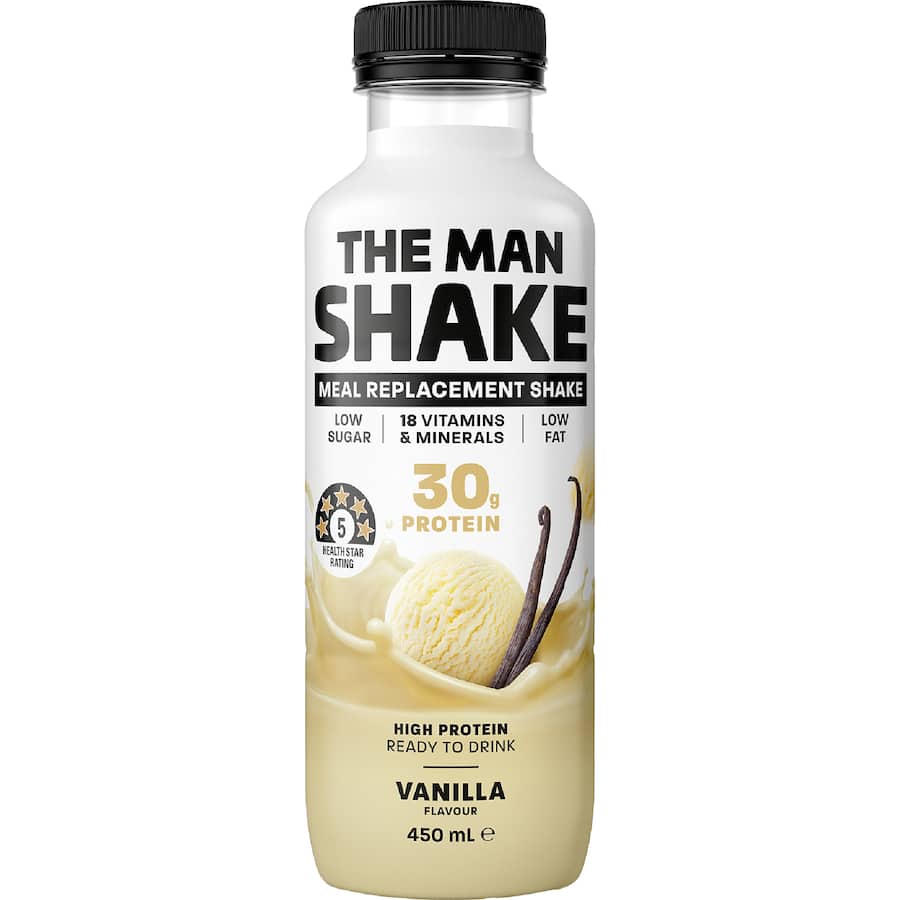 The Man Shake Meal Replacement High Protein Vanilla 450mL