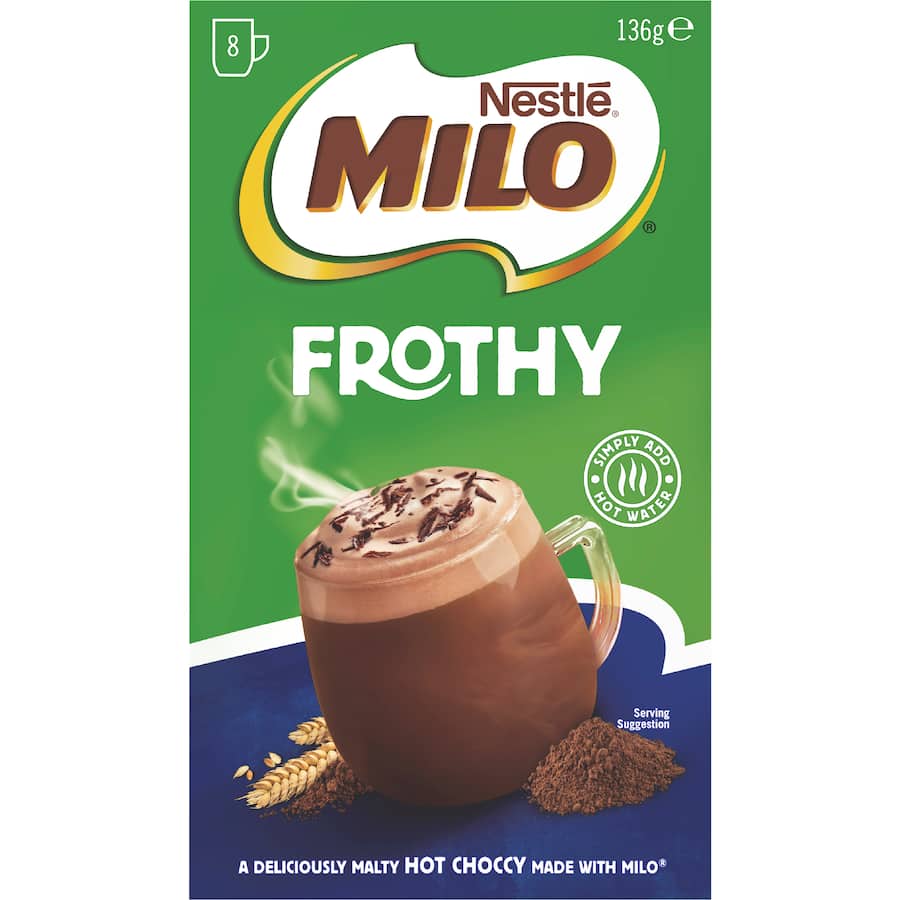 Nestlé Milo Hot Chocolate Frothy 8 pack 136g