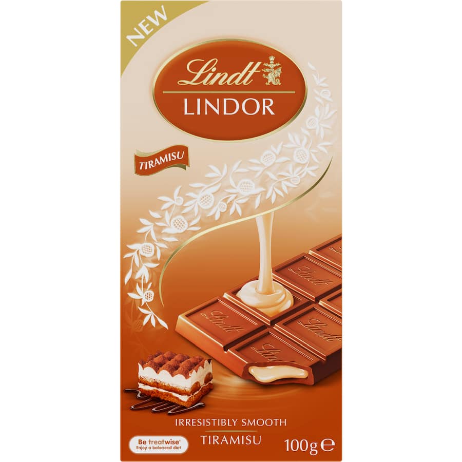 Lindt Lindor Chocolate Block Tiramisu 100g