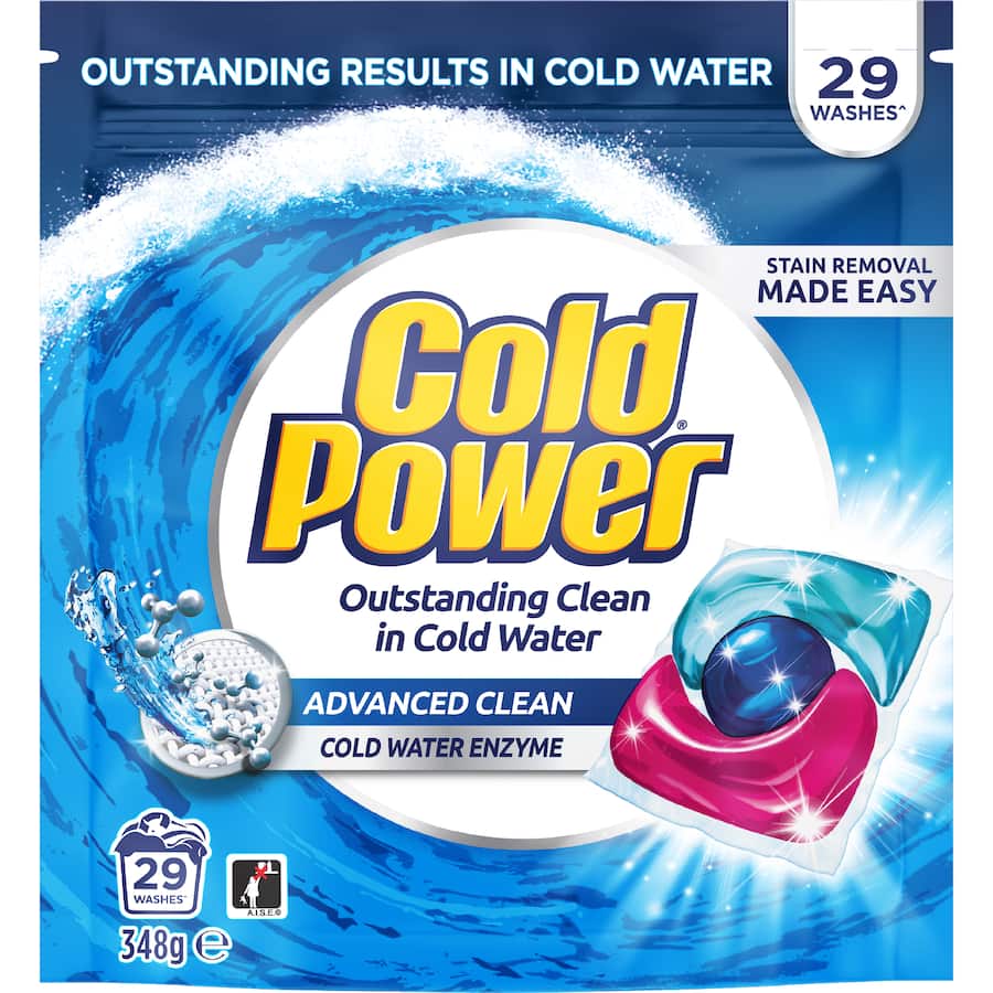 Cold Power Laundry Capsules Advanced Clean 29pack