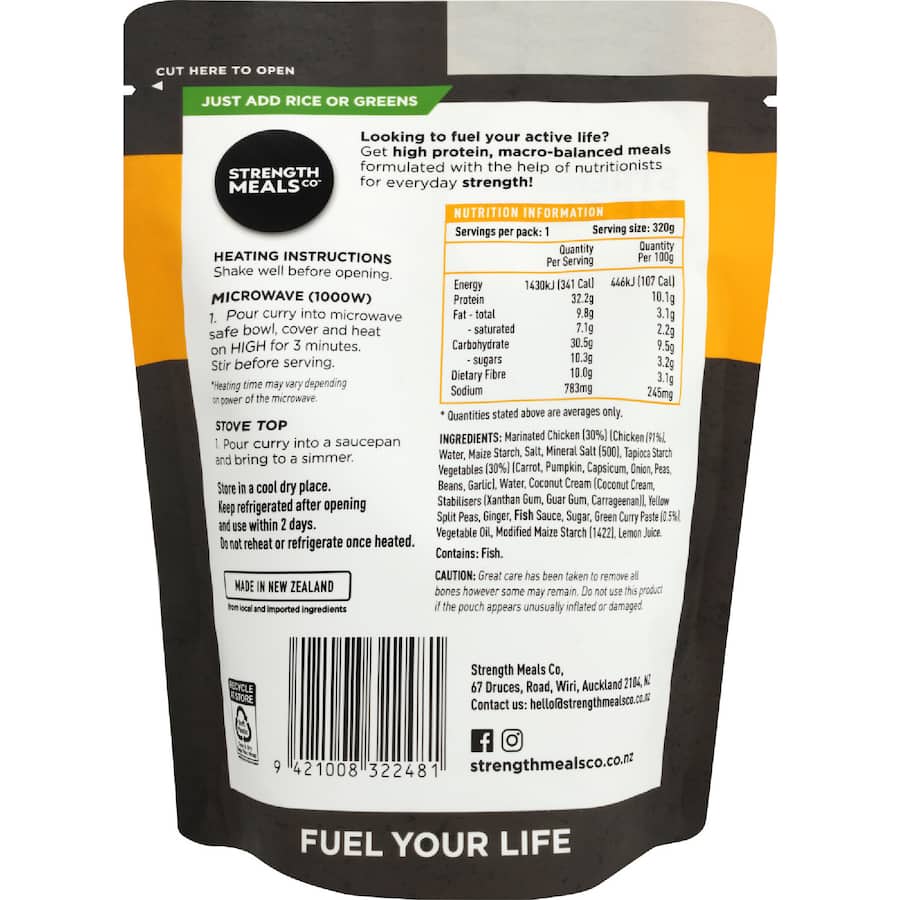 Strength Meals Co Green Curry Thai 320g