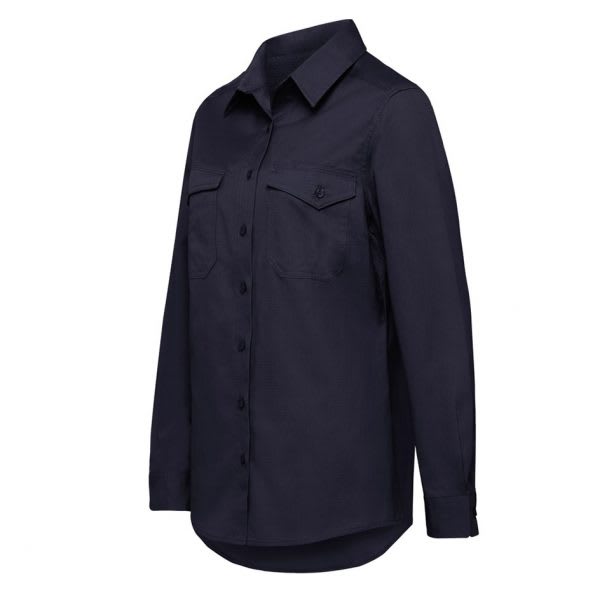 KingGee, Women's Workcool 2 Ripstop Shirt, K69880 - Navy (Size: 16)