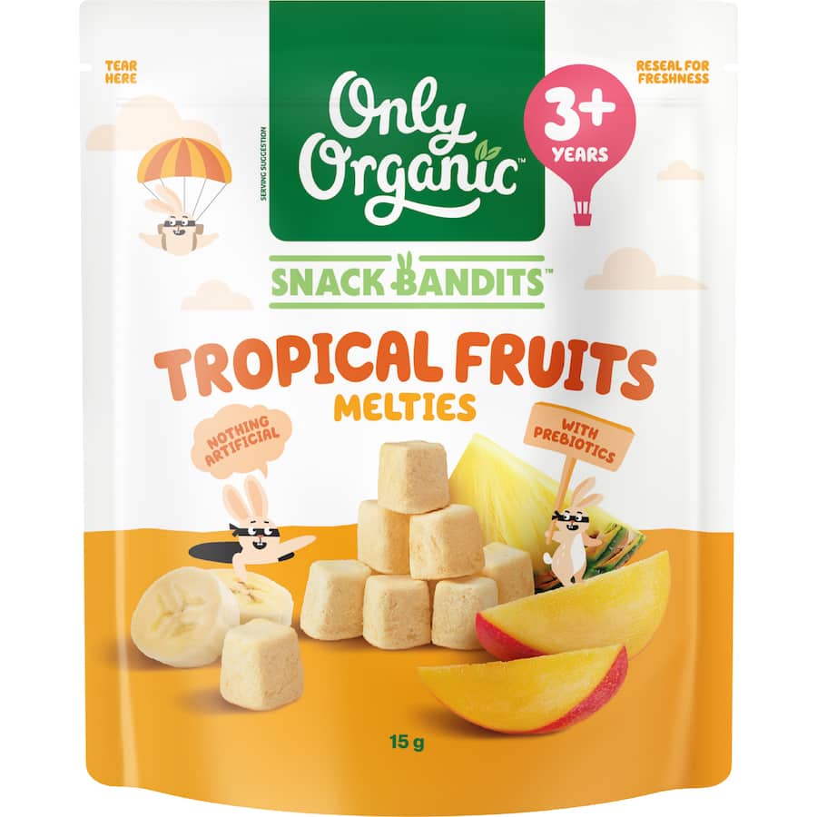 Only Organic Snack Bandits Baby Snacks Melties Tropical Fruits 15g