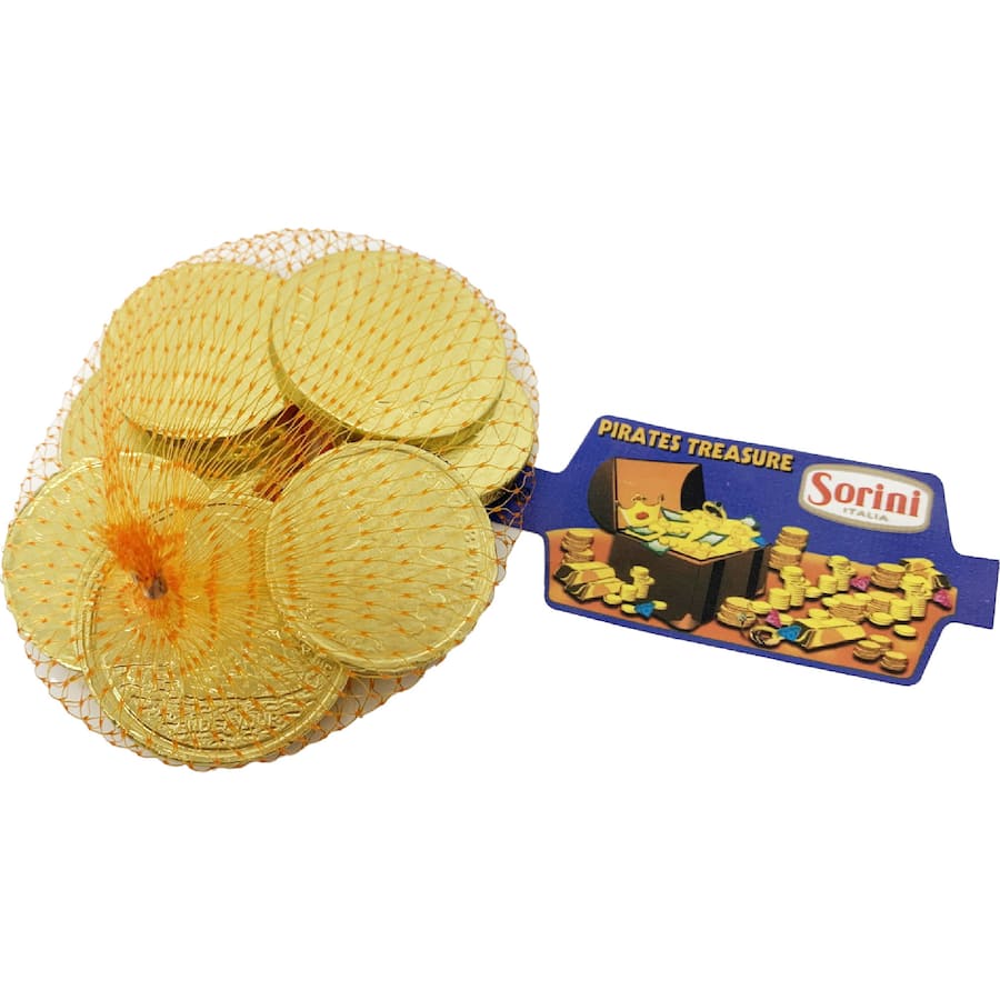 Sorini Milk Choc Choclolate Gift Gold Coins In Mesh Bag - 60g
