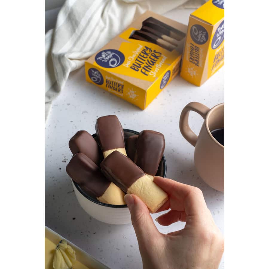 Molly Woppy Shortbread Dark Choc Buttery Fingers 210g