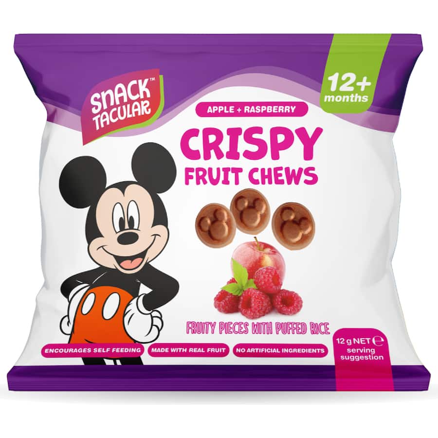 Snacktacular Baby Snacks Fruit Chews Apple + Raspberry 12g