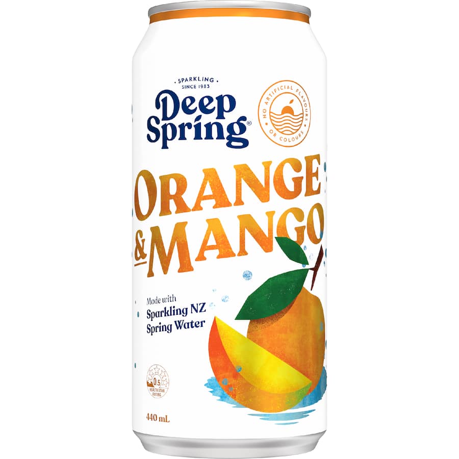 Deep Spring Soft Drink Orange & Mango Can 440mL