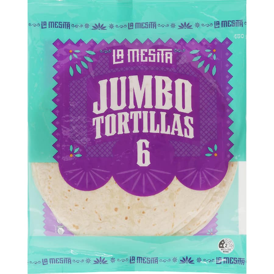 La Mesita Tortilla Jumbo 6 pack 450g