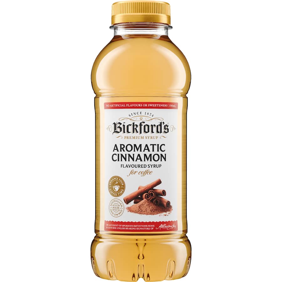 Bickford's Coffee Syrup Aromatic Cinnamon 500mL