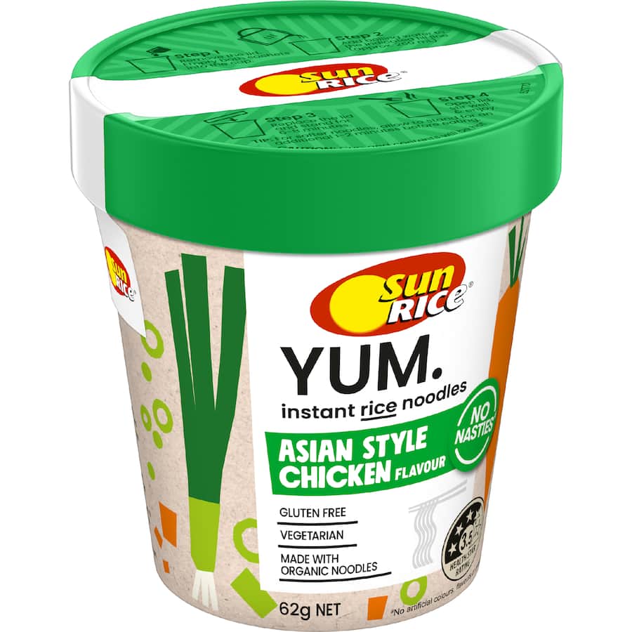 Sunrice Instant Noodles Cup Asian Chicken - 62g