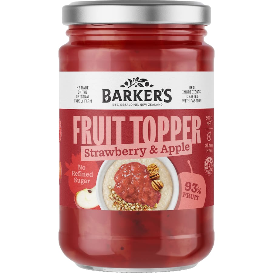 Barkers Fruit Topper Strawberry & Apple 300g