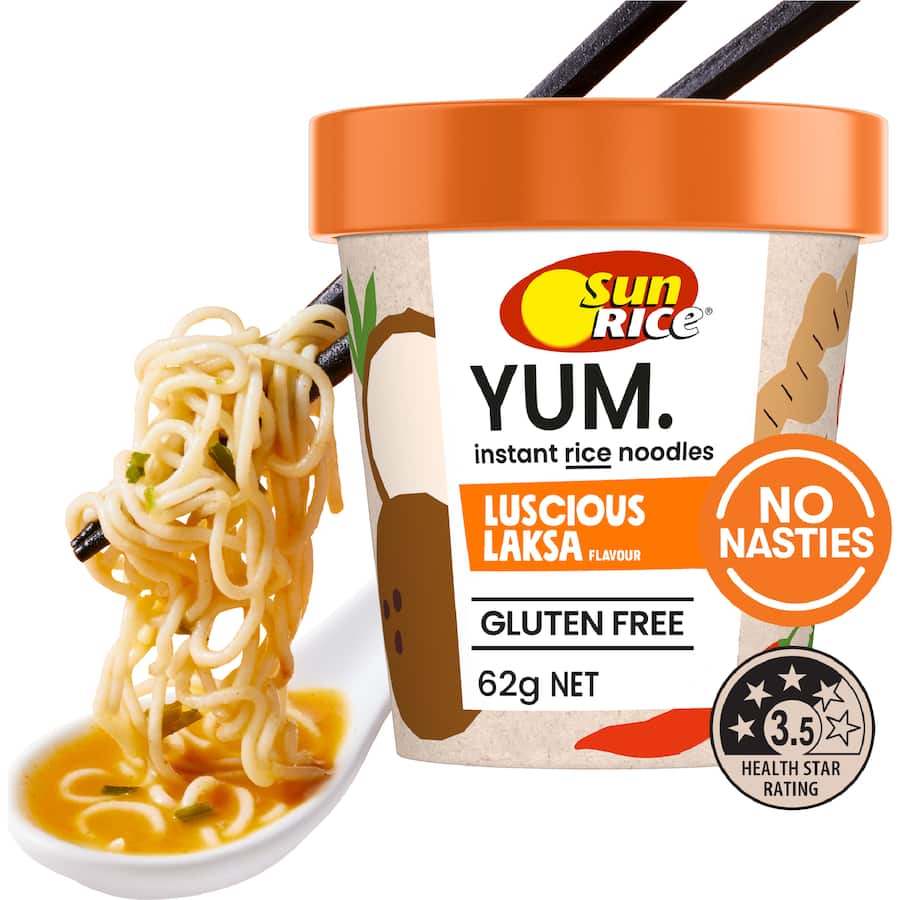Sunrice Instant Noodles Cup Luscious Laksa - 62g