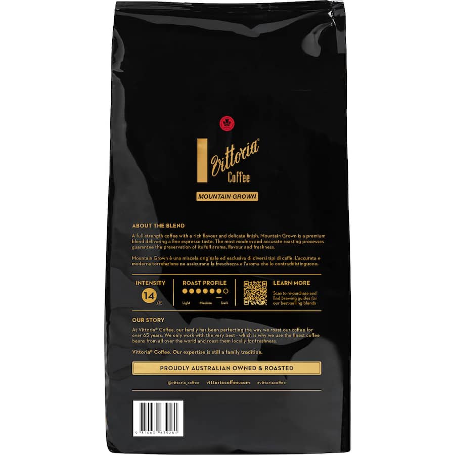 Vittoria Coffee Beans Mountain Grown 500g