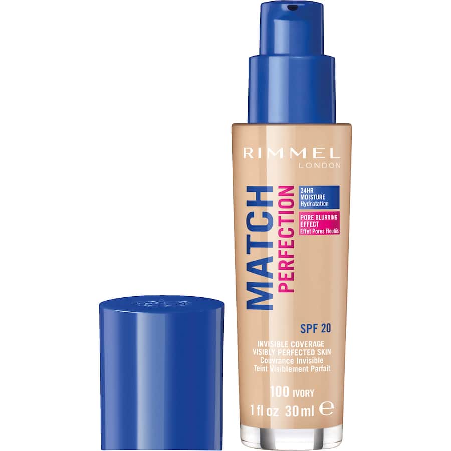 Rimmel London Match Perfection Foundation Spf 20 100 Ivory 30mL