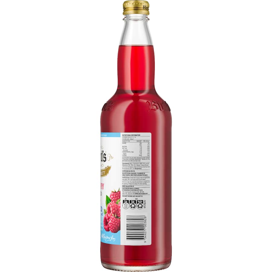 Bickfords Cordial Raspberry No Added Sugar 750mL