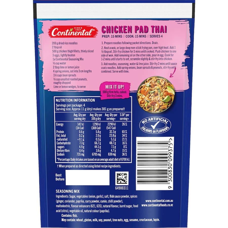 Continental Recipe Base Pad Thai Sachet 44g