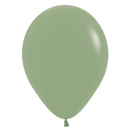 Pack of 100 Sempertex Fashion Eucalyptus latex balloons, 30cm, ideal for elegant celebrations and versatile decorations.