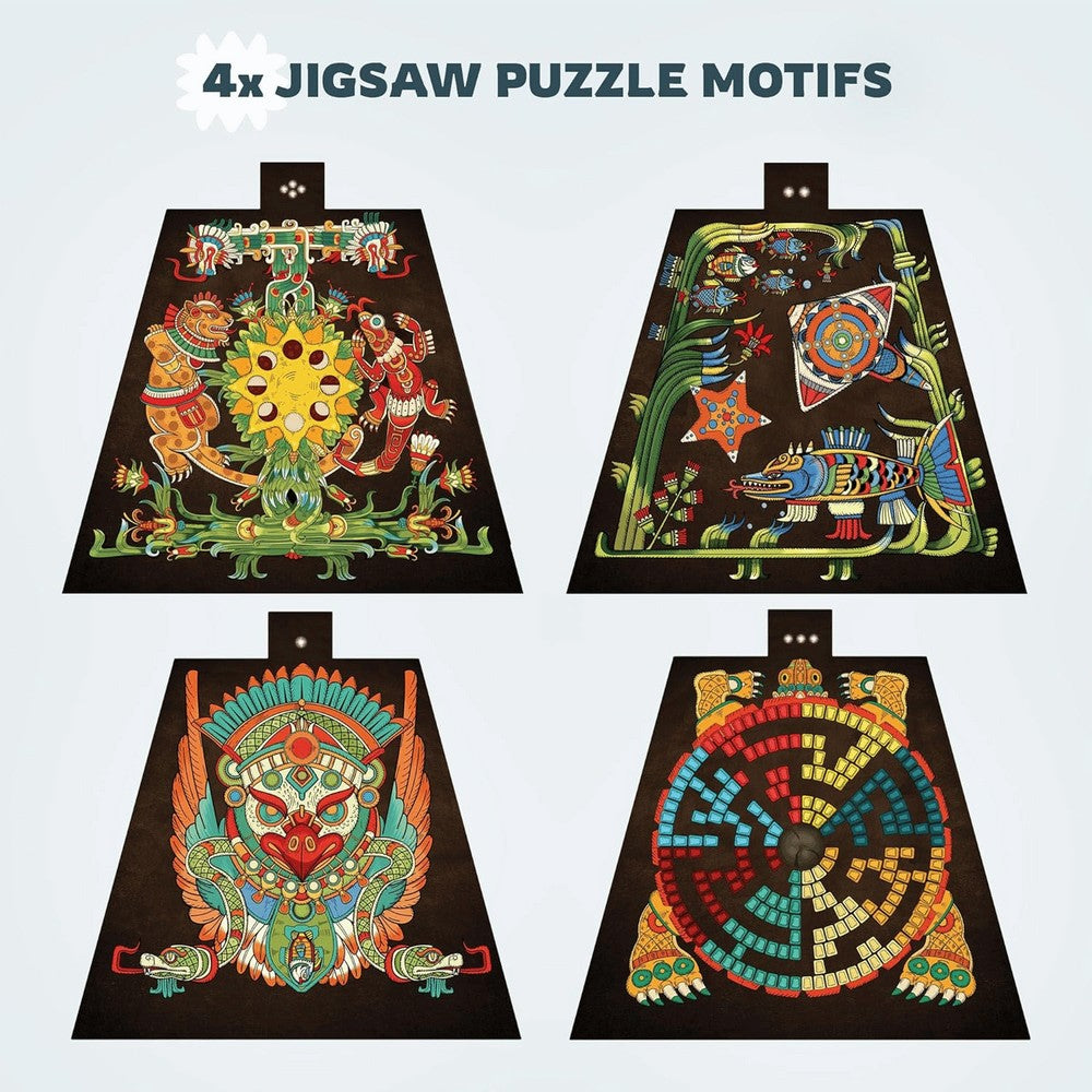 CluePuzzle - Pyramid of the Sun - Clue box and Jigsaw