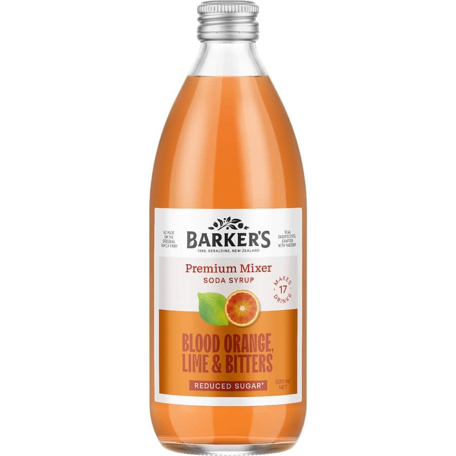 Barker's Drink Mixers Orange/lime & Bitters 500mL