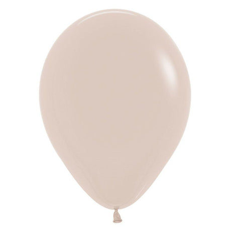 Pack of 25 Sempertex Fashion White Sand Latex Balloons, 30cm, perfect for elegant celebrations and decor.