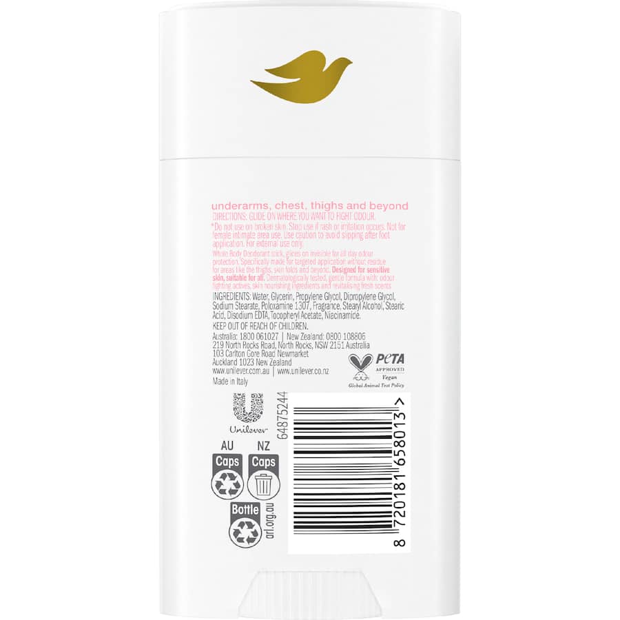 Dove Women All Over Deodorant Stick Raspberry Rose 81g