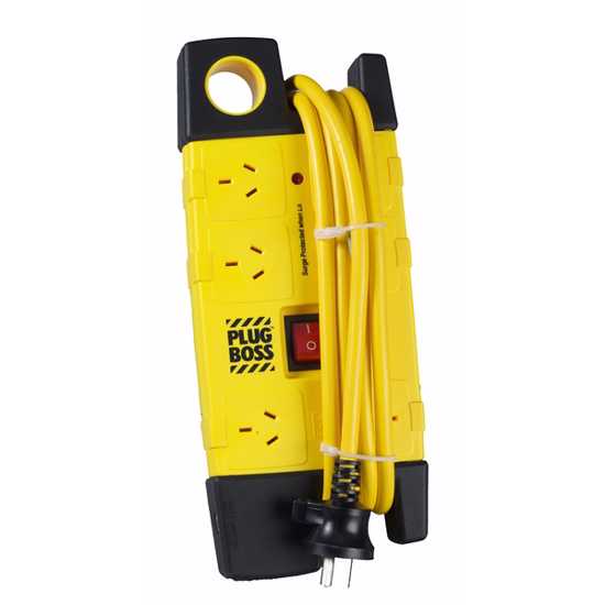 HPM PlugBoss Heavy Duty Powerboard 6 Outlet 10A (Each)