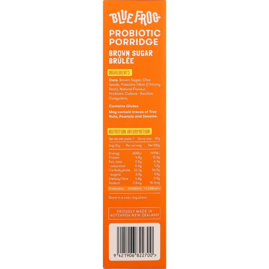 Blue Frog Porridge Brown Sugar Brulee - 7 x 40g