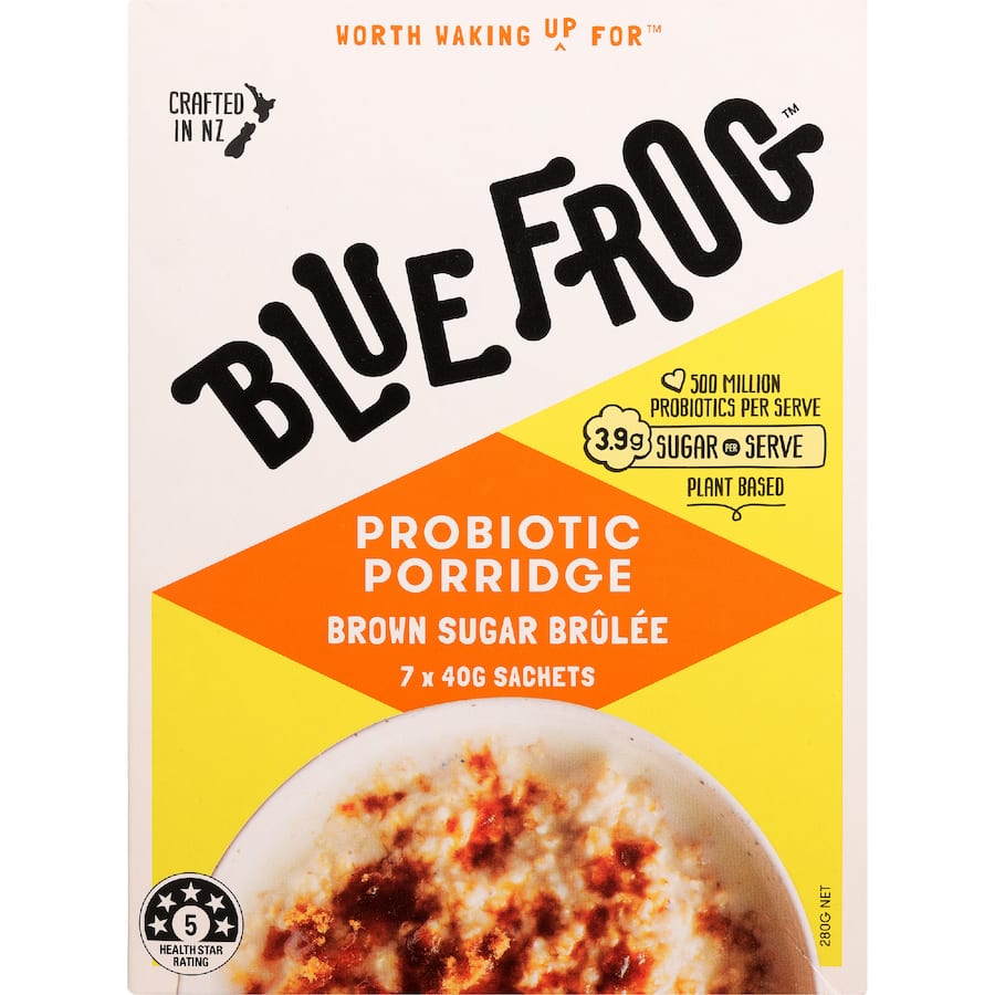 Blue Frog Porridge Brown Sugar Brulee - 7 x 40g
