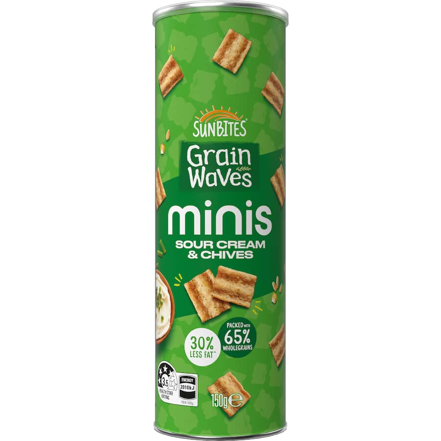 Sunbites Grain Waves Chips Minis Sour Cream & Chives 150g