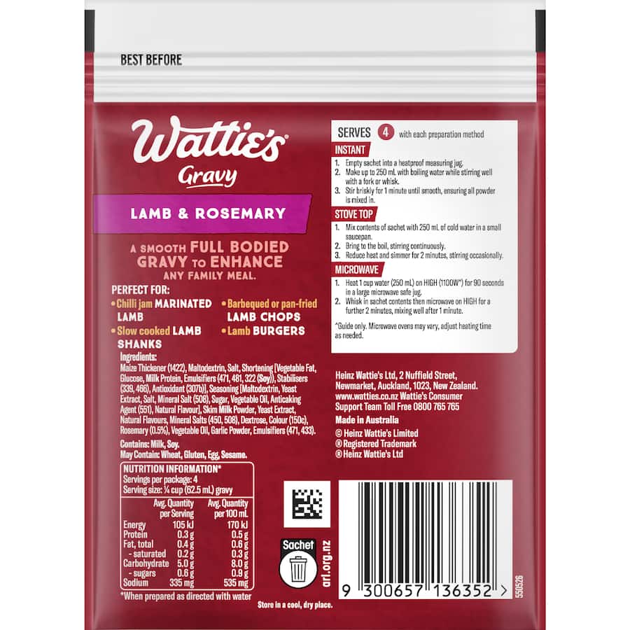 Wattie's Gravy Lamb & Rosemary - 29g