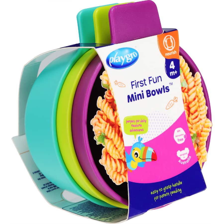 Playgro Baby Bowl First Fun Mini Bowls - 3 pack