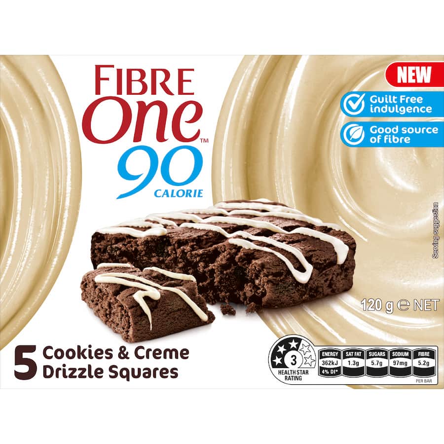 Fibre One Cake Bars Cookies & Creme 120g