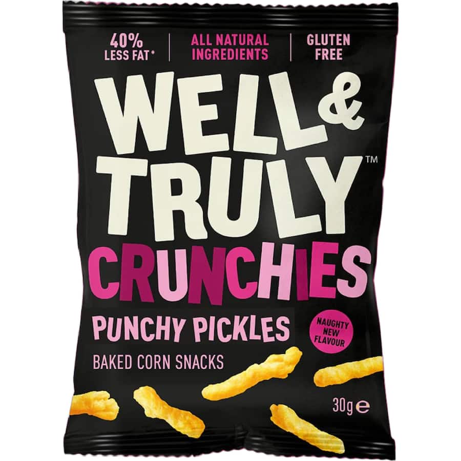 Well & Truly Crunchies Snacks Punchy Pickles - 30g
