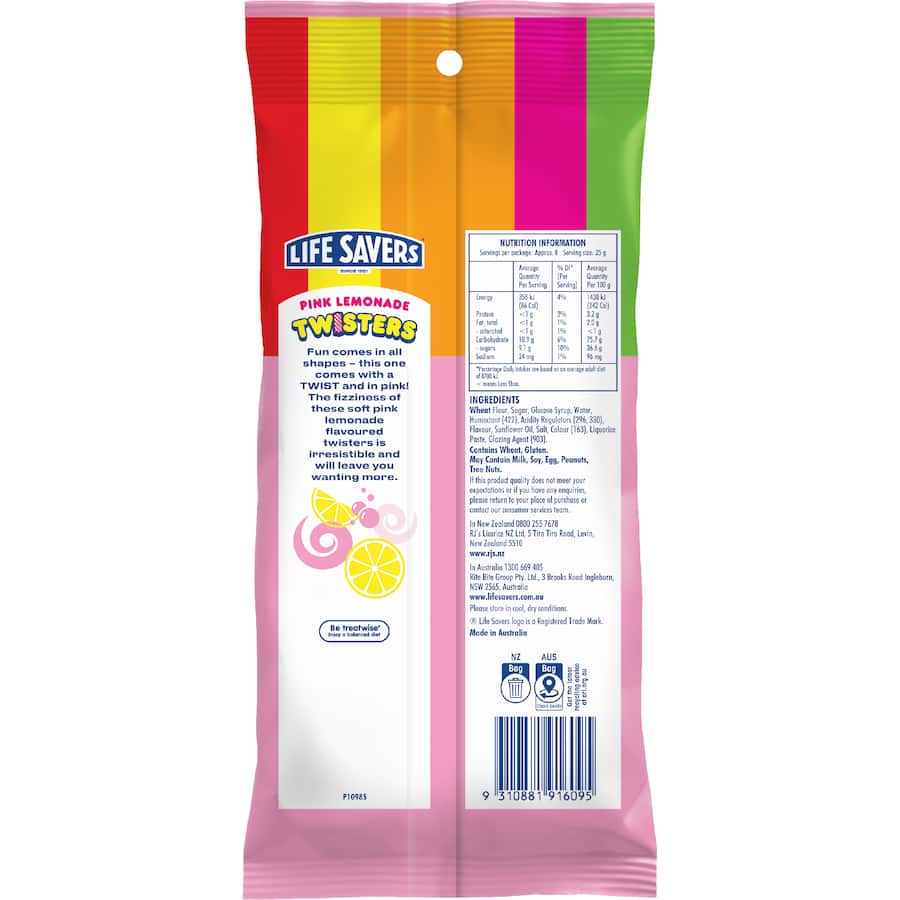 Life Savers Sweets Pink Lemonade Twisters 205g