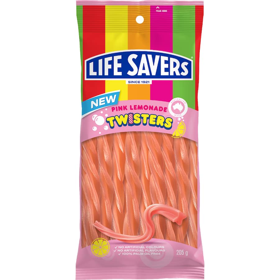 Life Savers Sweets Pink Lemonade Twisters 205g